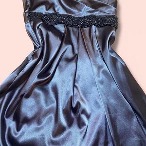Elegant Black Satin Dress